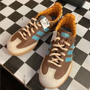 adidas Kids Brown and Light Blue Sneakers